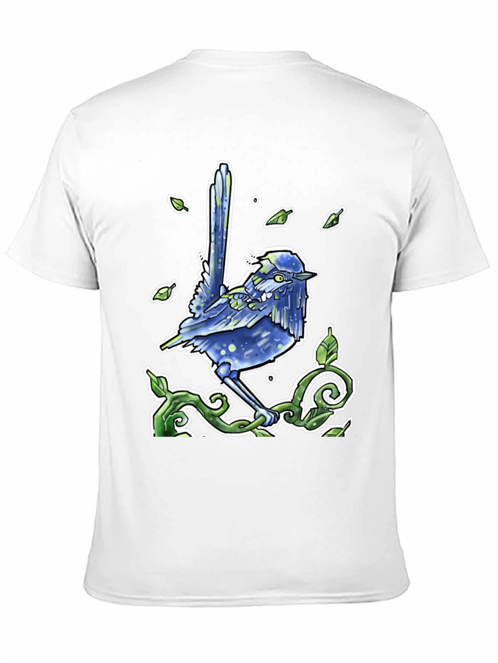Blue Wren Graphic Tee - Unique Nature Design