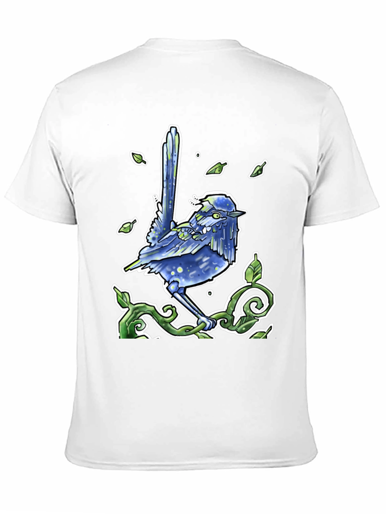 Blue Wren Graphic Tee - Unique Nature Design