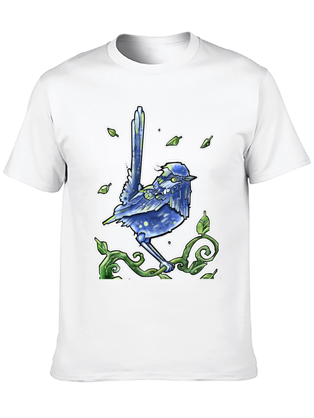 Blue Wren Graphic Tee - Unique Nature Design