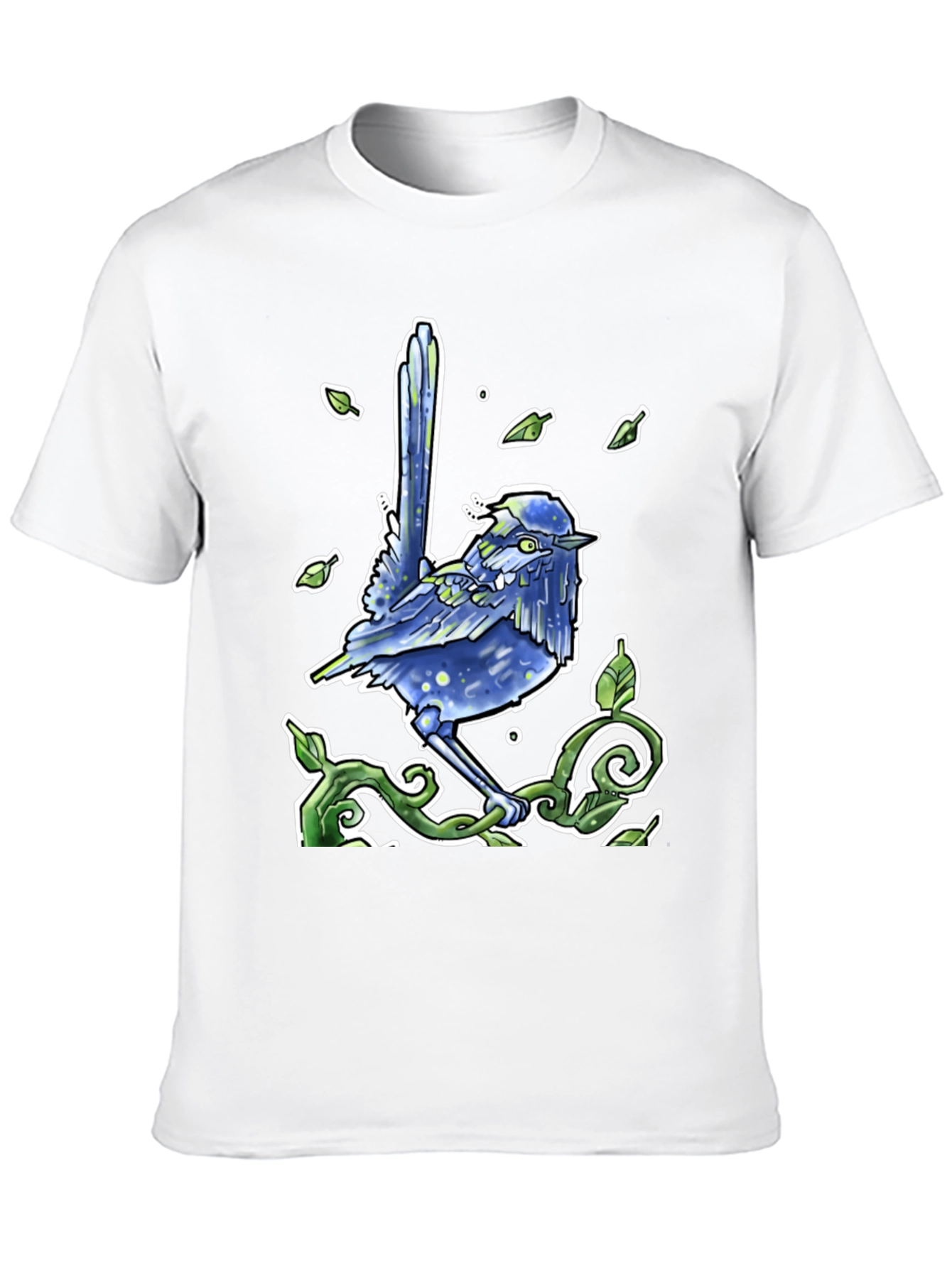 Blue Wren Graphic Tee - Unique Nature Design