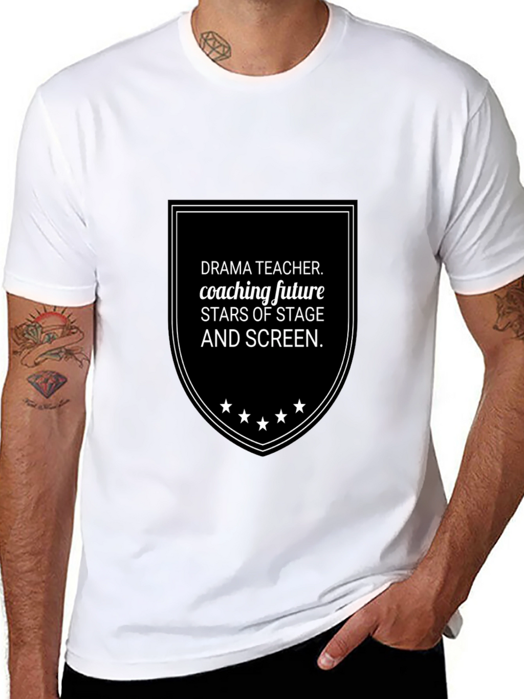 Drama Teacher Coaching Future Stars Black T-Shirt