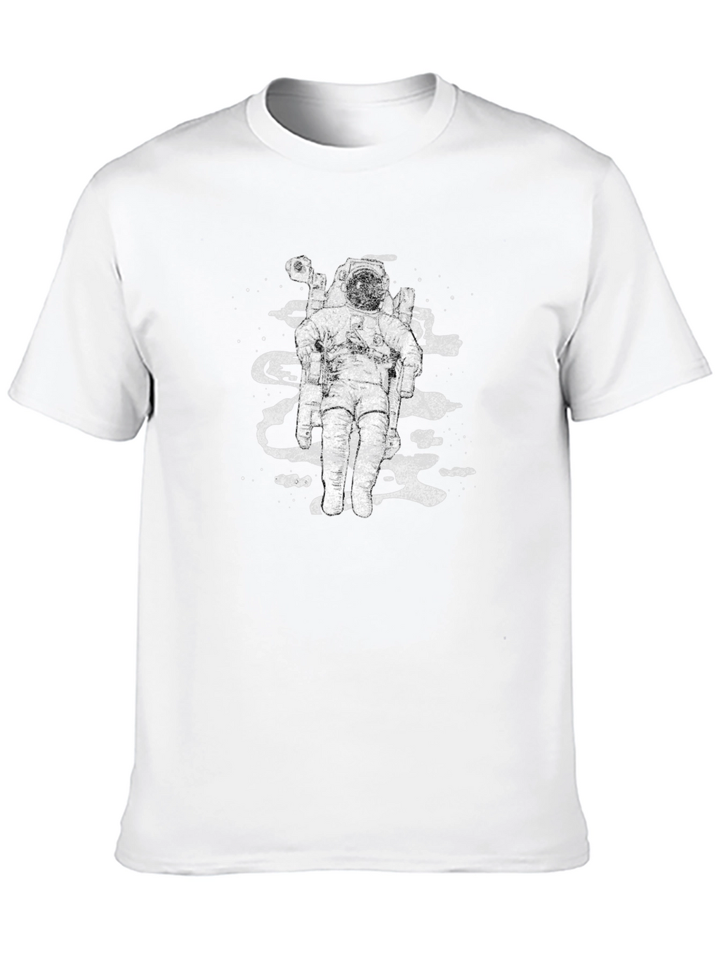 Astronaut Space Art Black T-Shirt