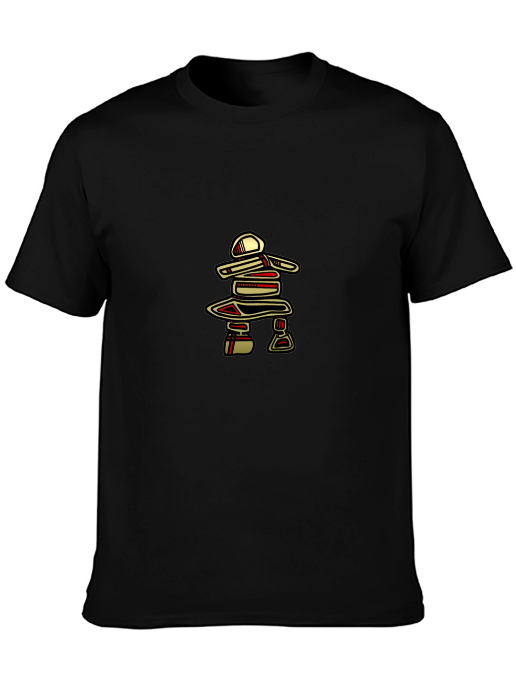 Inukshuk Graphic Tee - Black Crew Neck T-Shirt