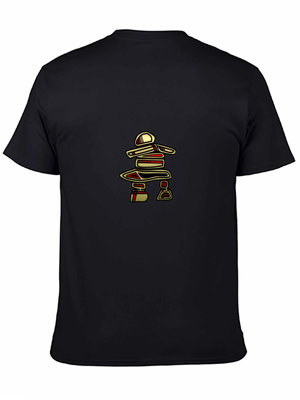Inukshuk Graphic Tee - Black Crew Neck T-Shirt