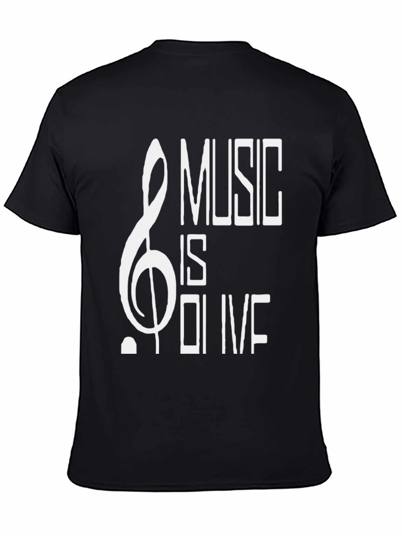Music is Olive Black Graphic T-Shirt