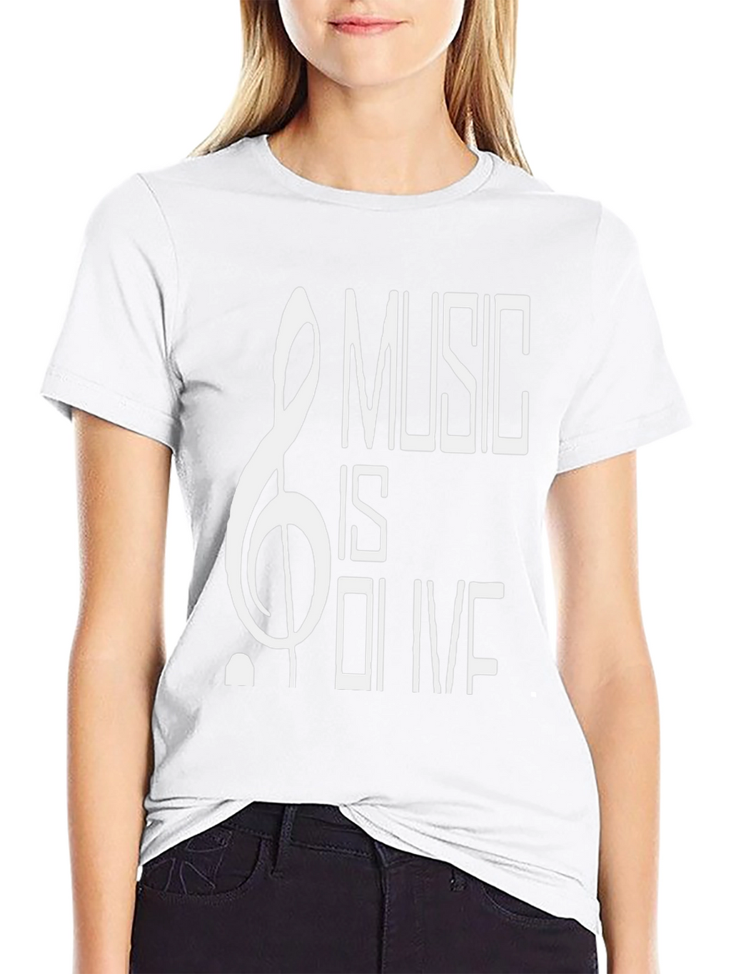 Music is Olive Black Graphic T-Shirt