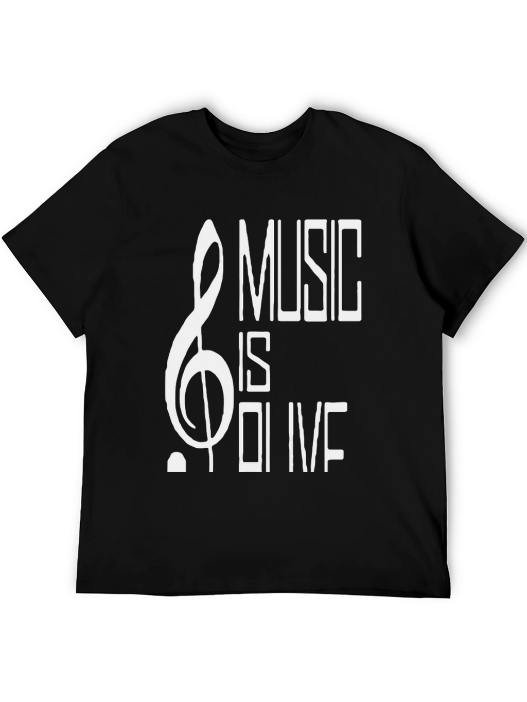 Music is Olive Black Graphic T-Shirt