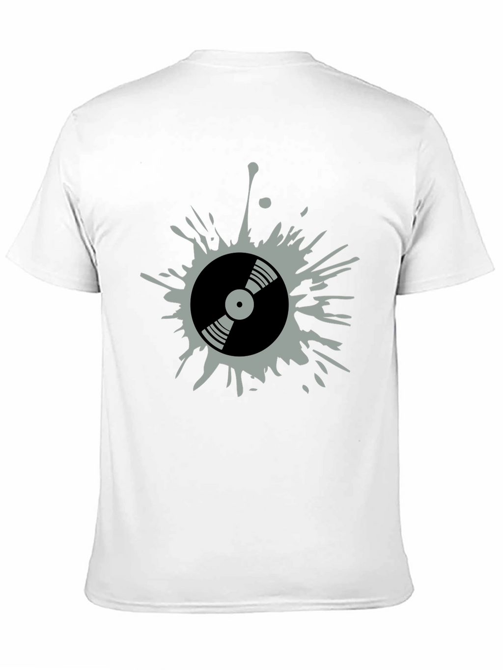 Retro Vinyl Record Splatter Graphic T-Shirt