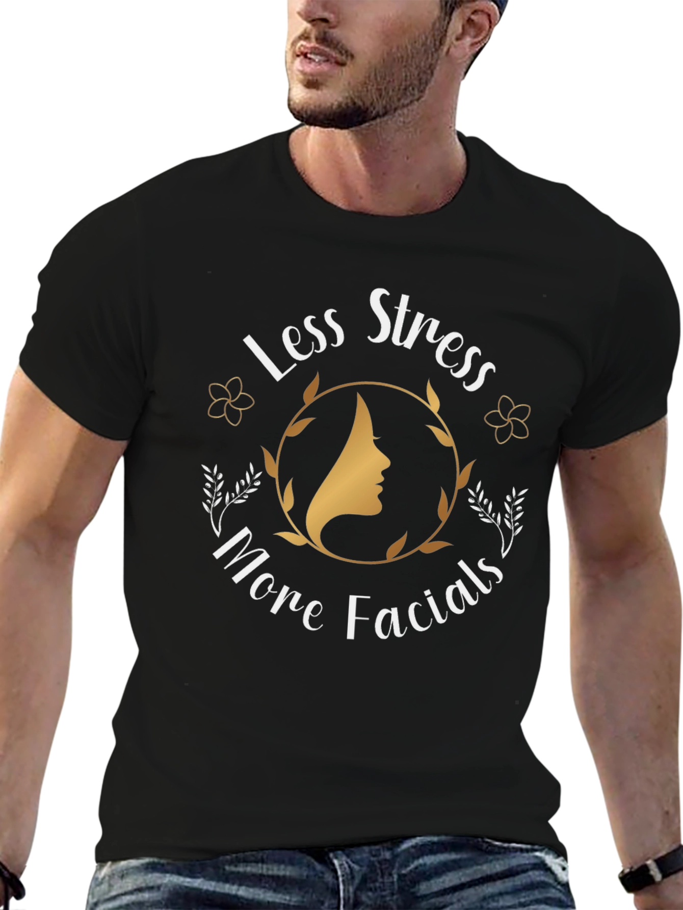 Less Stress More Facials Graphic T-Shirt
