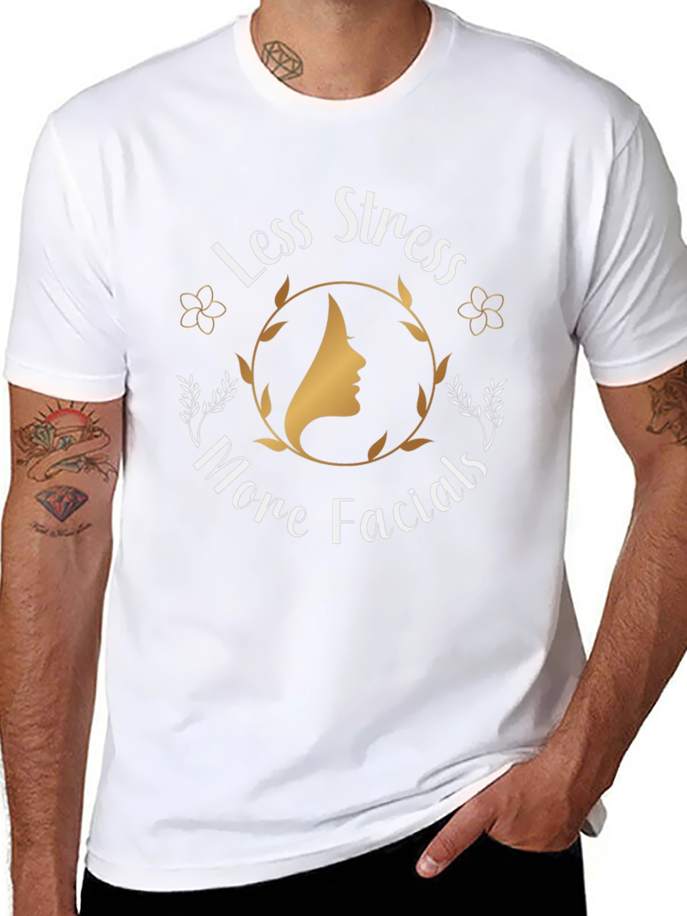 Less Stress More Facials Graphic T-Shirt