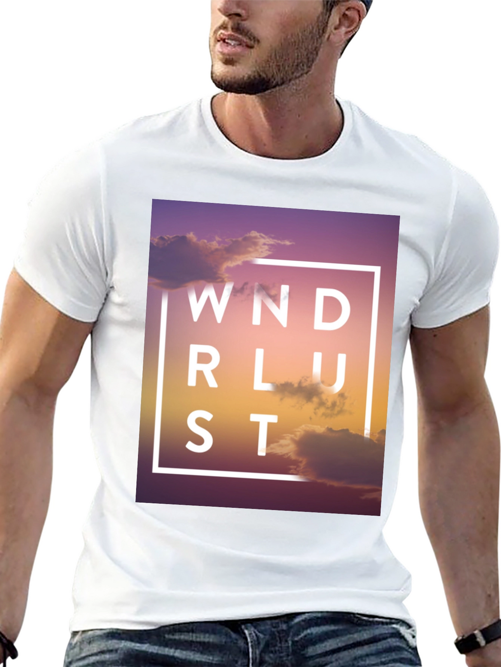 Wanderlust Graphic Print Black T-Shirt