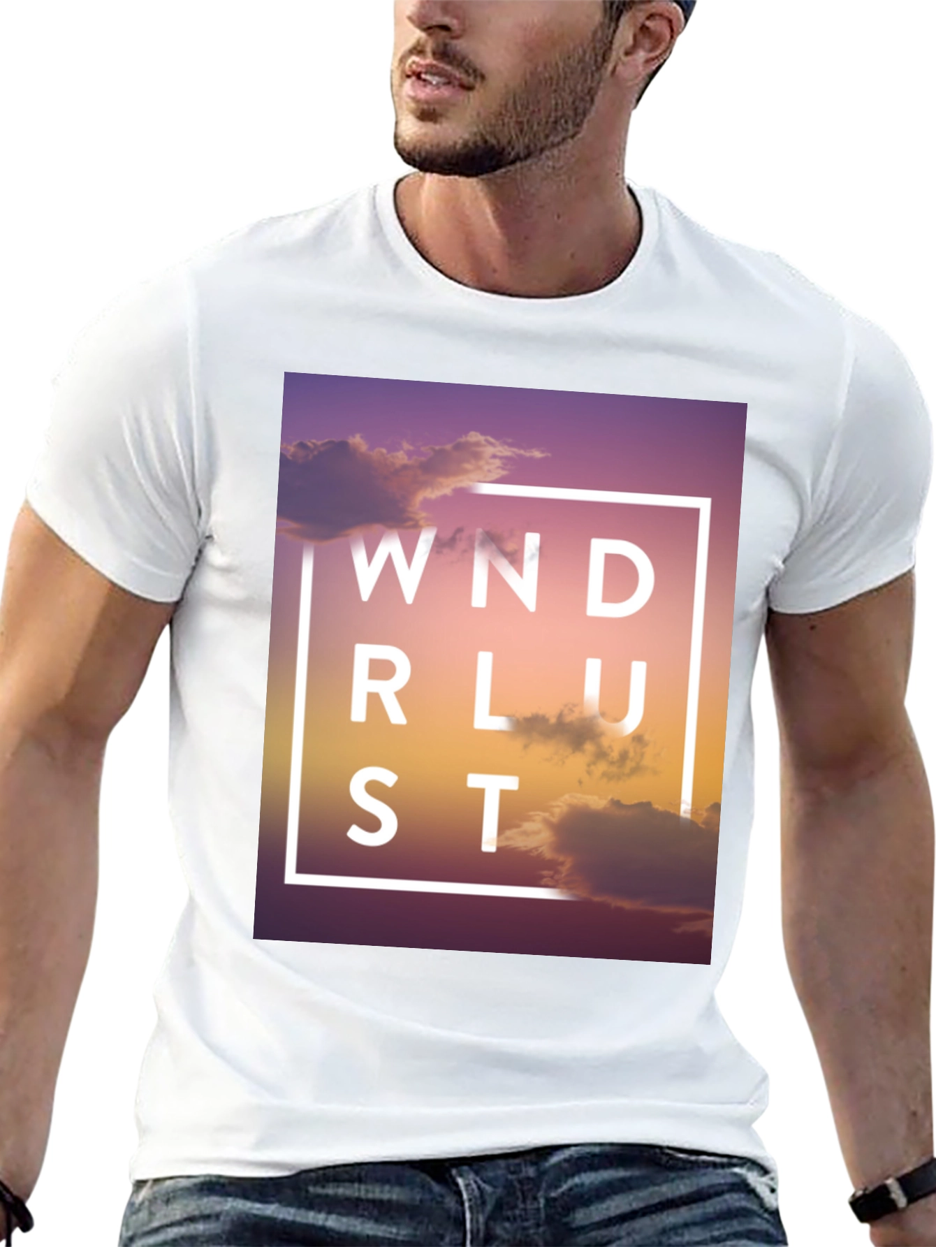 Wanderlust Graphic Print Black T-Shirt