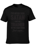 Satan Trainer Funny Graphic T-Shirt