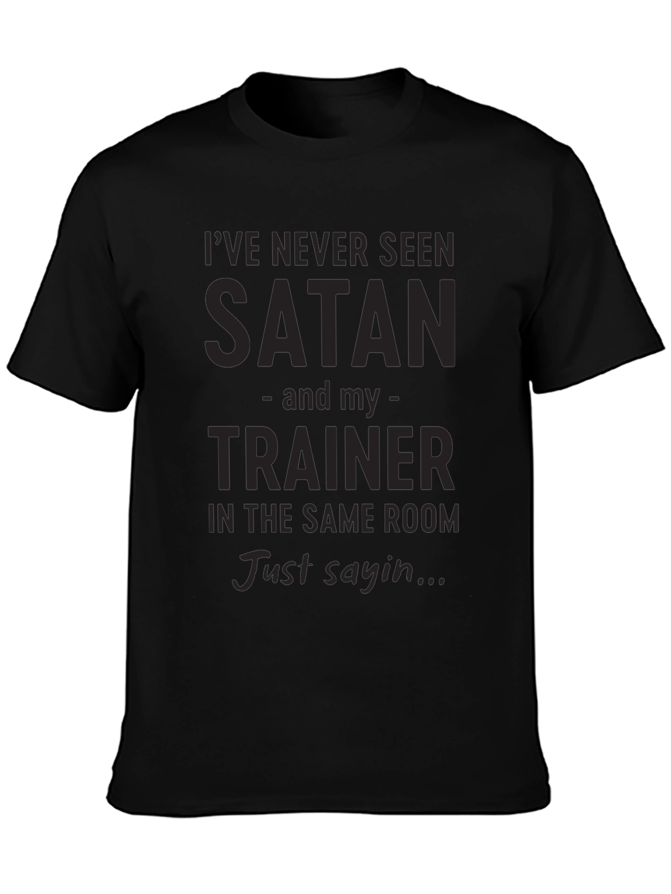 Satan Trainer Funny Graphic T-Shirt