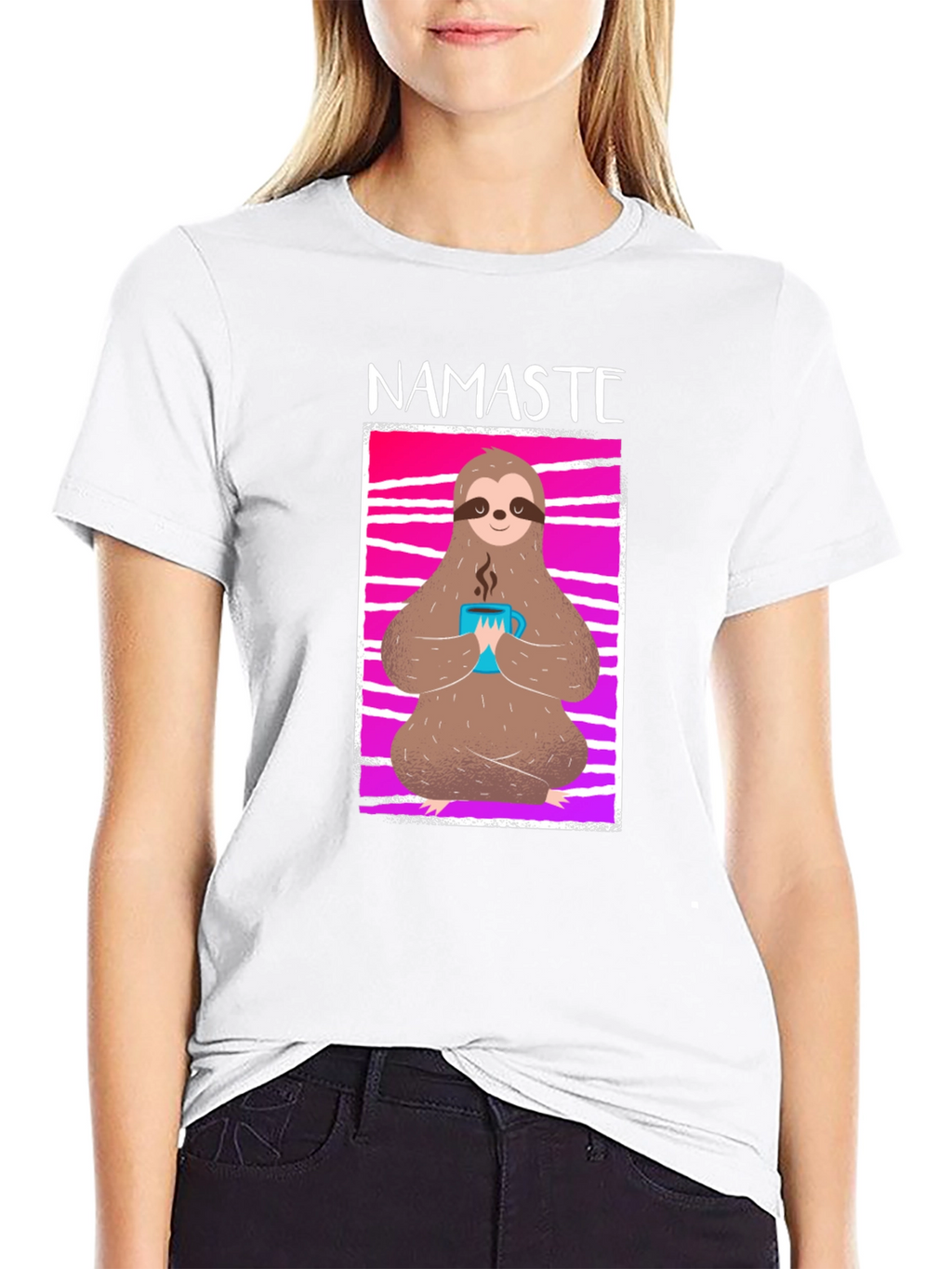 Namaste Sloth T-Shirt - Relaxed Fit