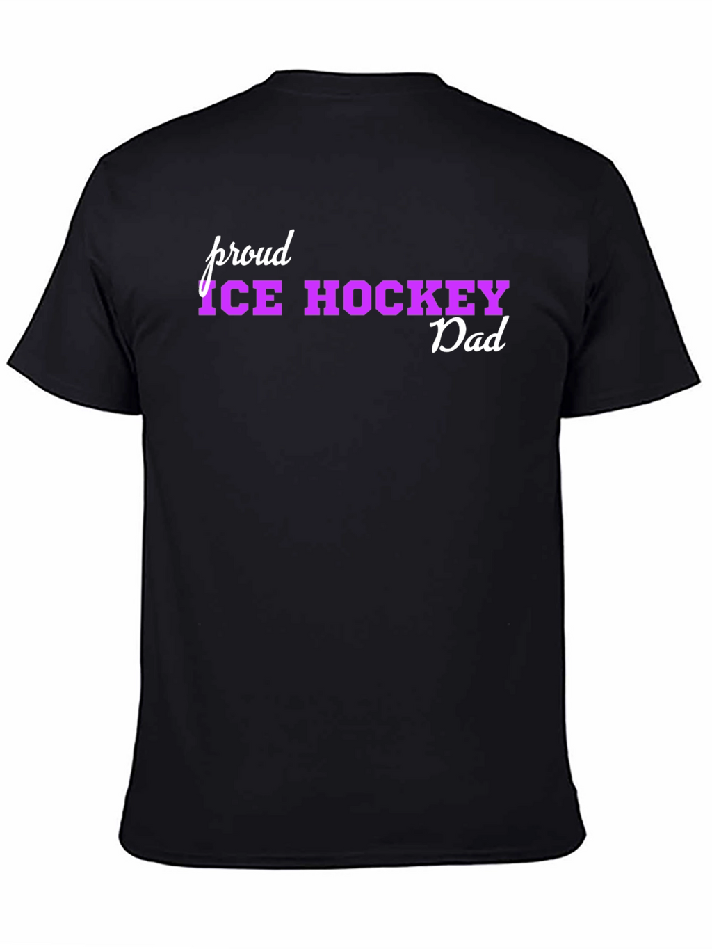 Proud Ice Hockey Dad Black T-Shirt