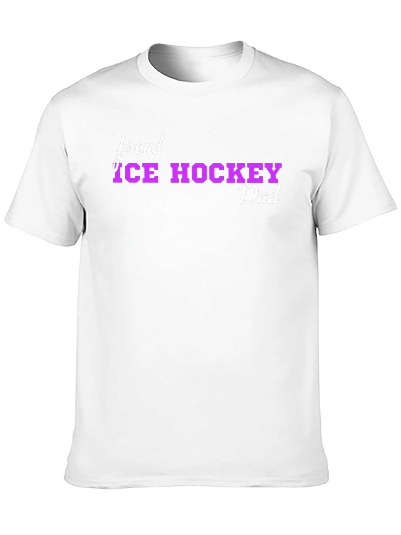 Proud Ice Hockey Dad Black T-Shirt