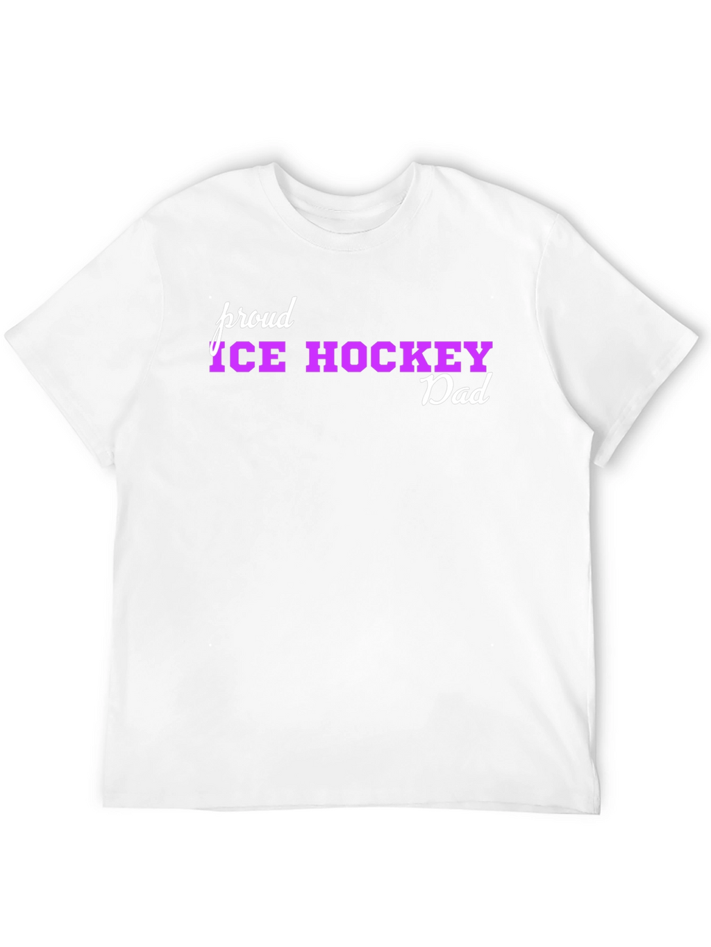 Proud Ice Hockey Dad Black T-Shirt
