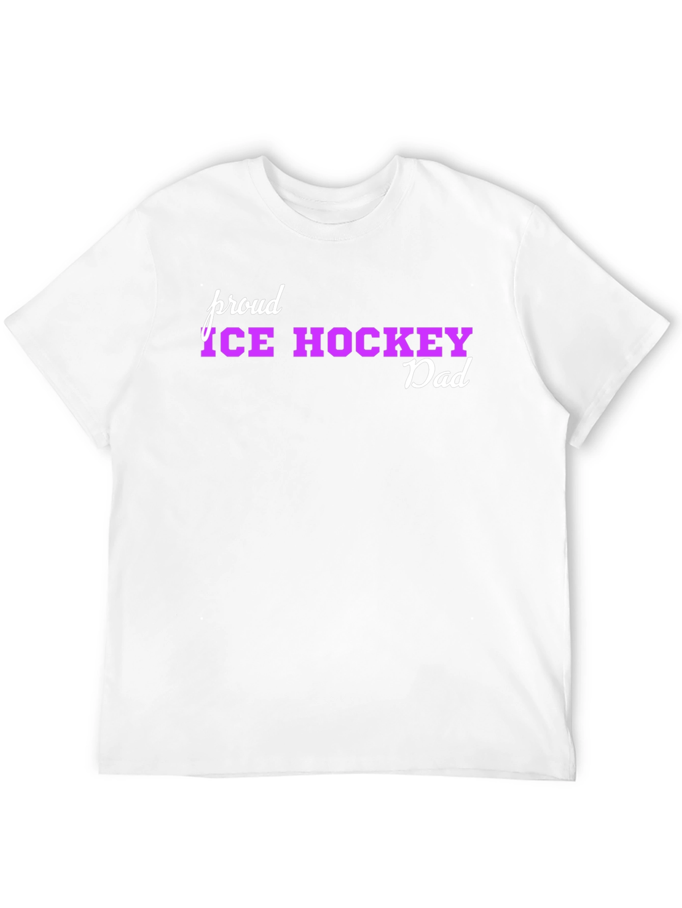 Proud Ice Hockey Dad Black T-Shirt