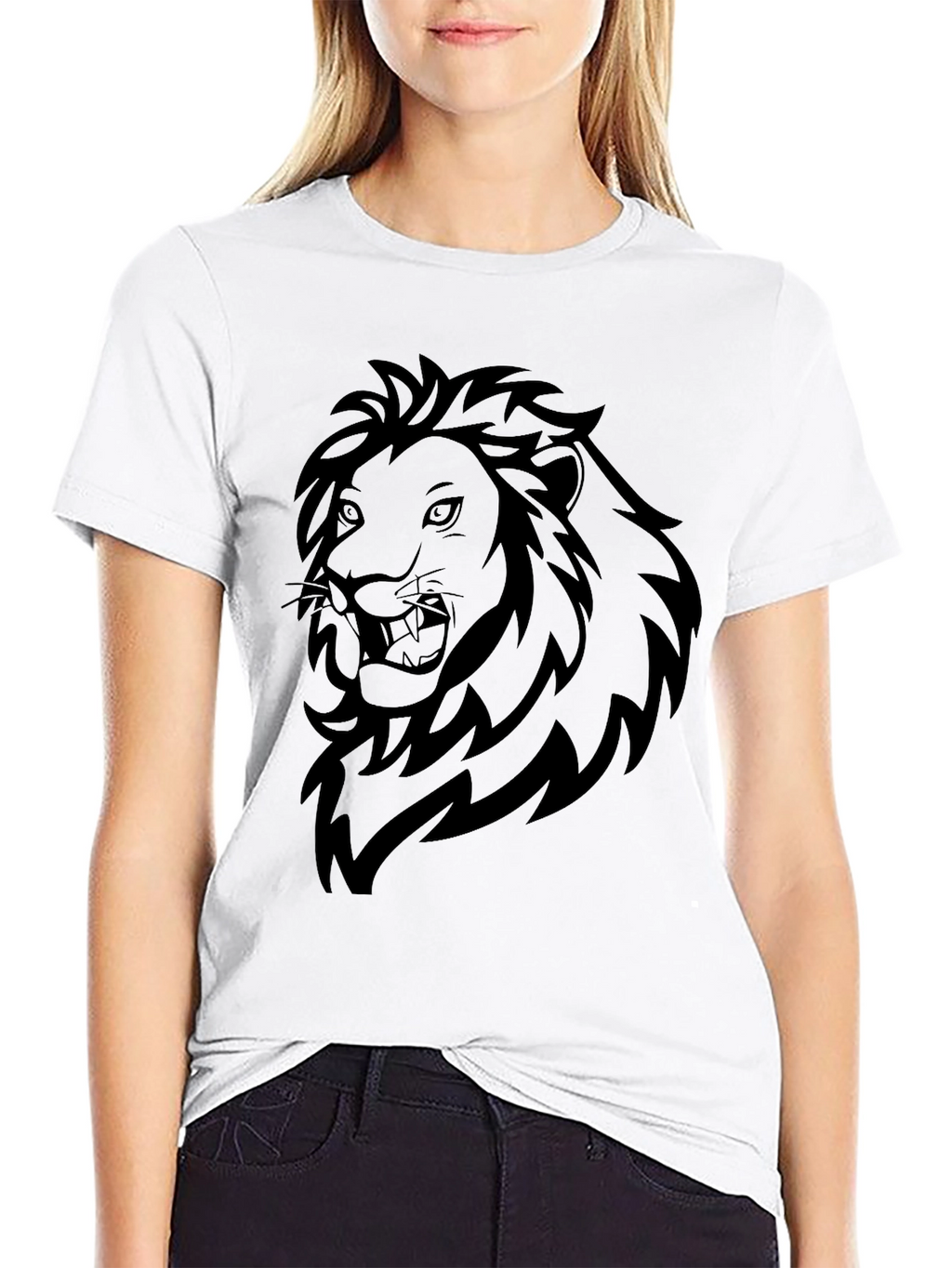 Black Lion Graphic Tee - Bold Statement