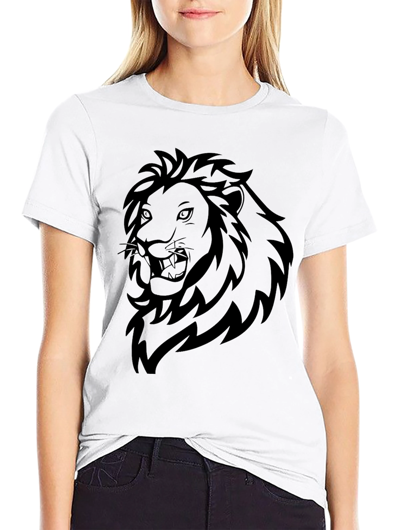 Black Lion Graphic Tee - Bold Statement