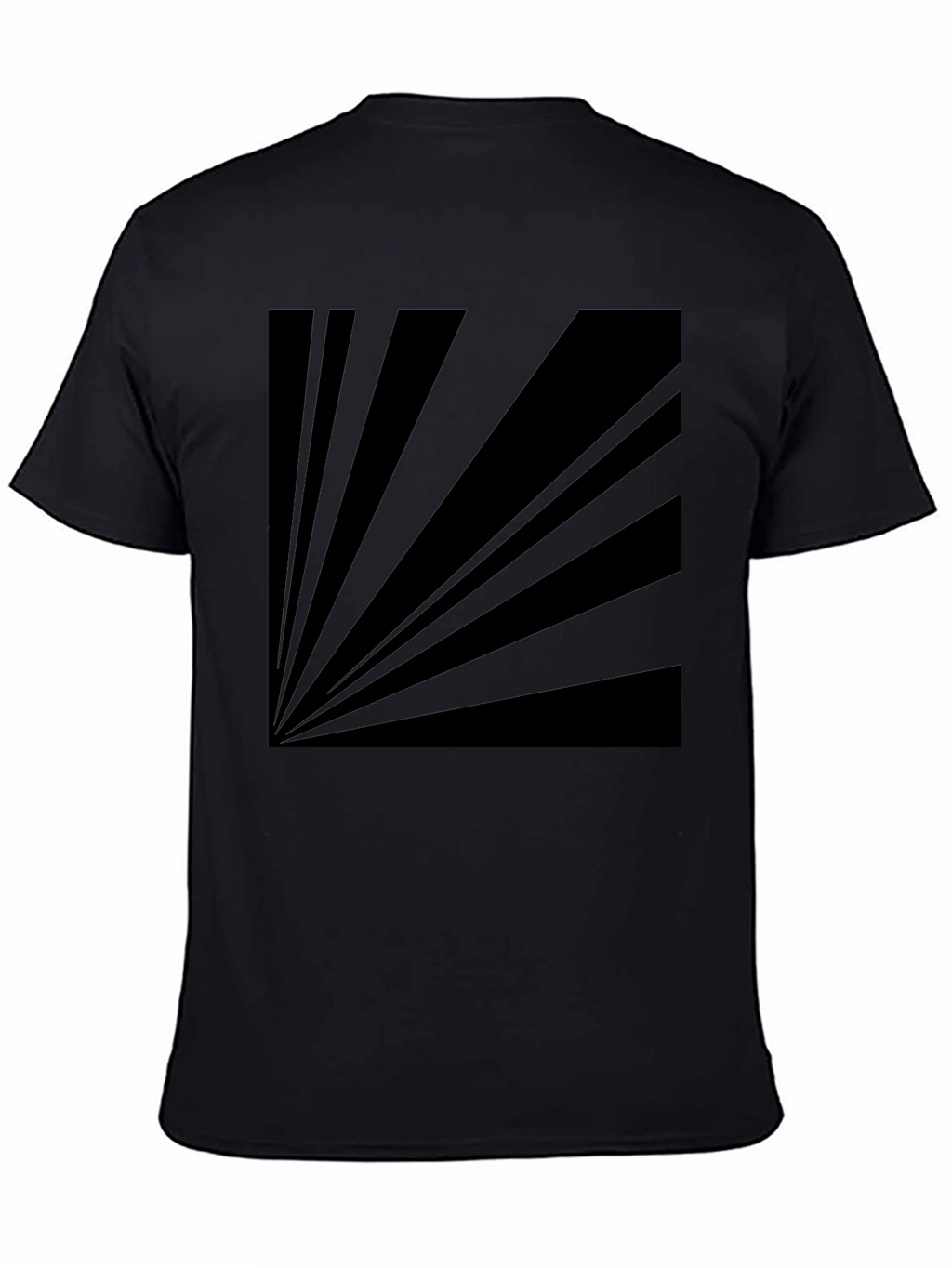 Retro Sunburst Graphic Tee - Black Cotton Blend