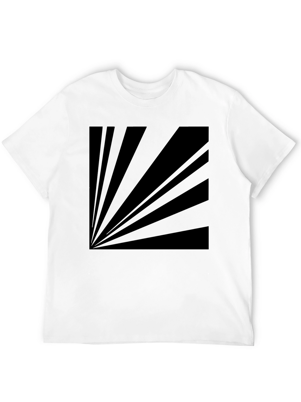Retro Sunburst Graphic Tee - Black Cotton Blend