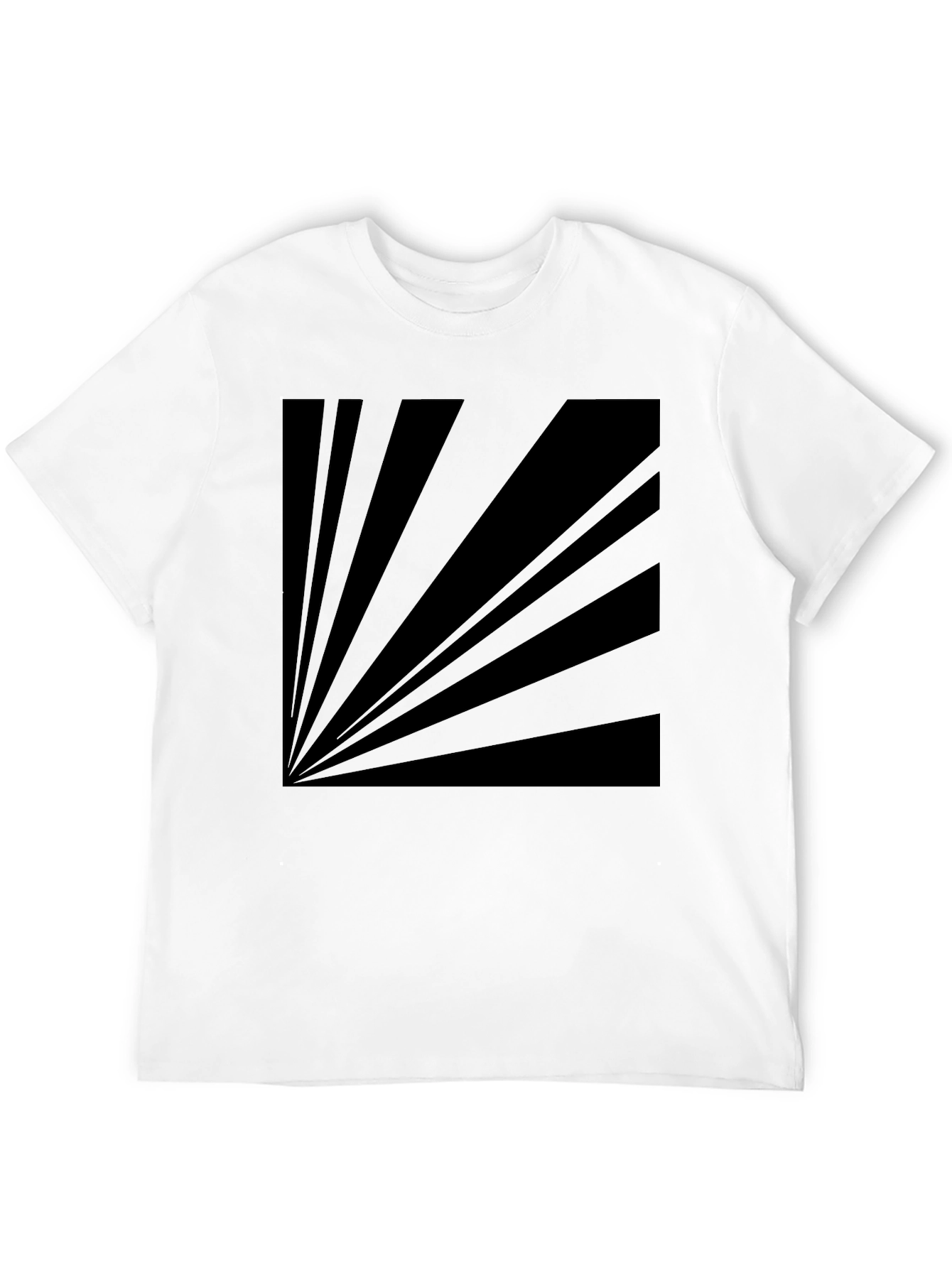 Retro Sunburst Graphic Tee - Black Cotton Blend