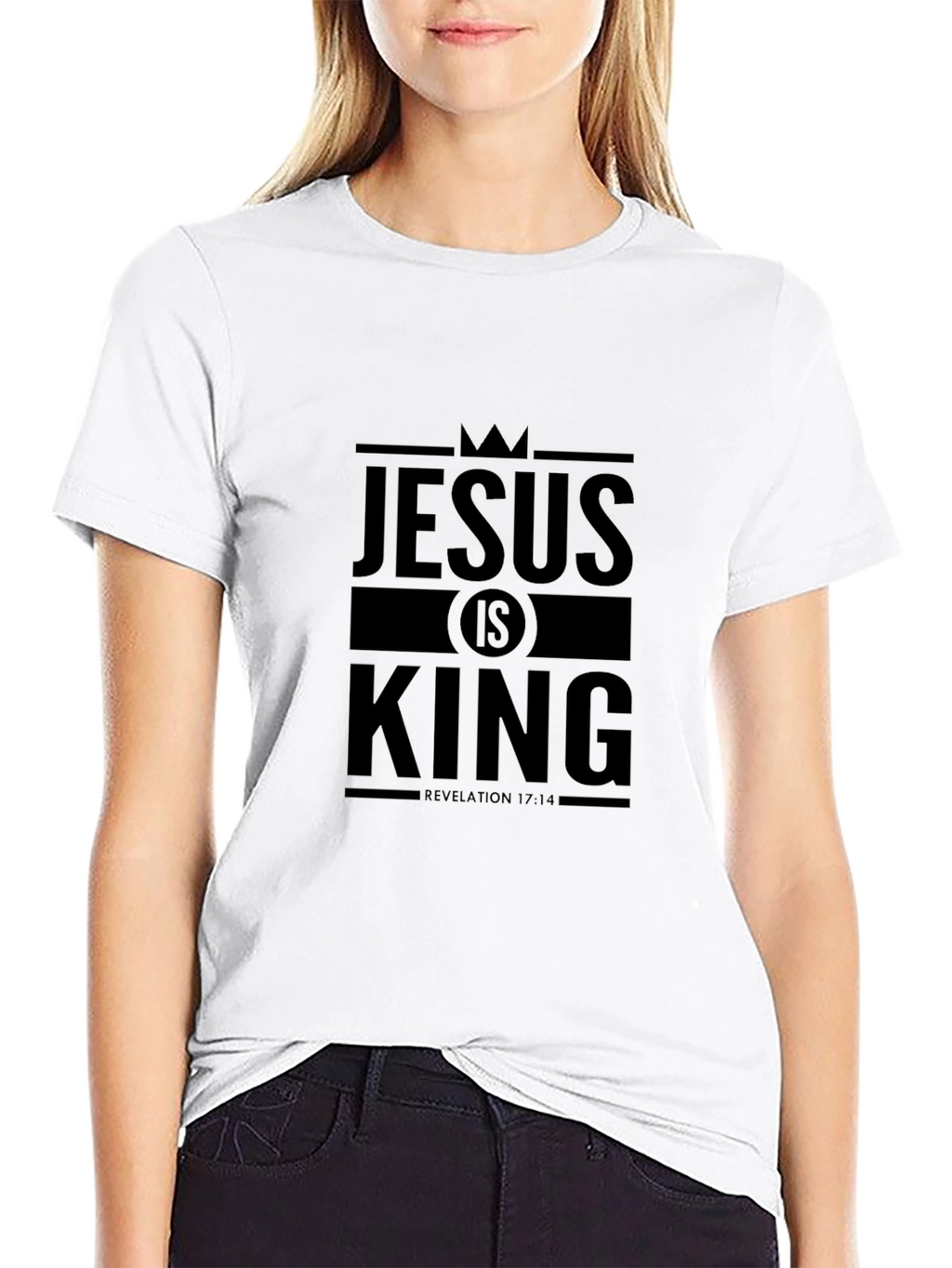 Jesus is King Revelation 17:14 Black T-Shirt