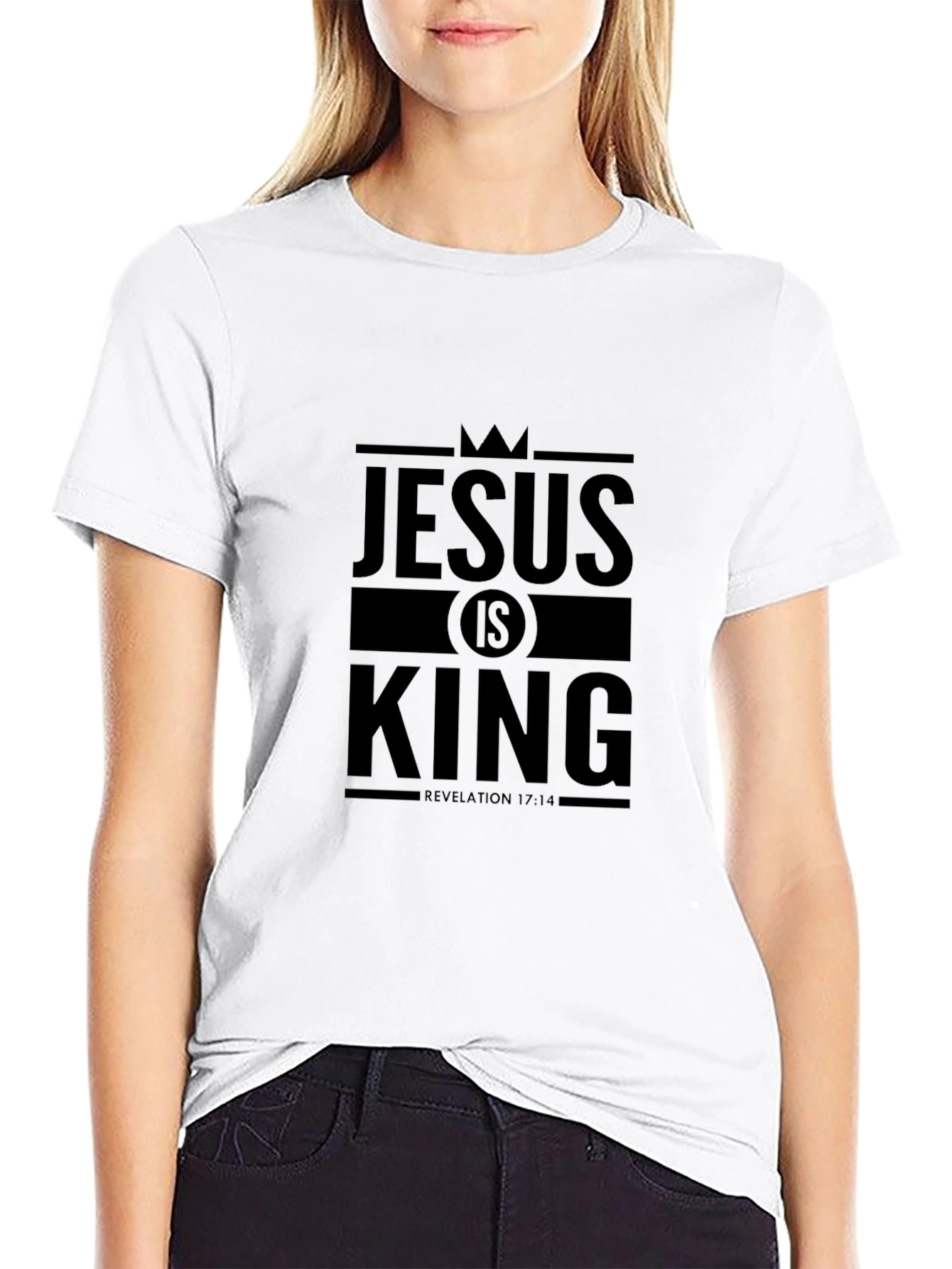 Jesus is King Revelation 17:14 Black T-Shirt
