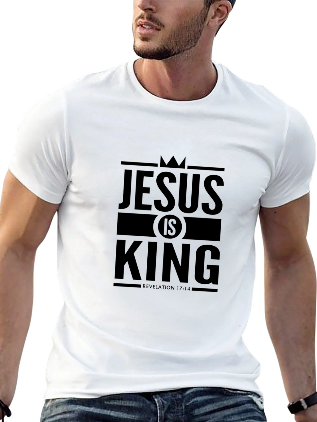 Jesus is King Revelation 17:14 Black T-Shirt