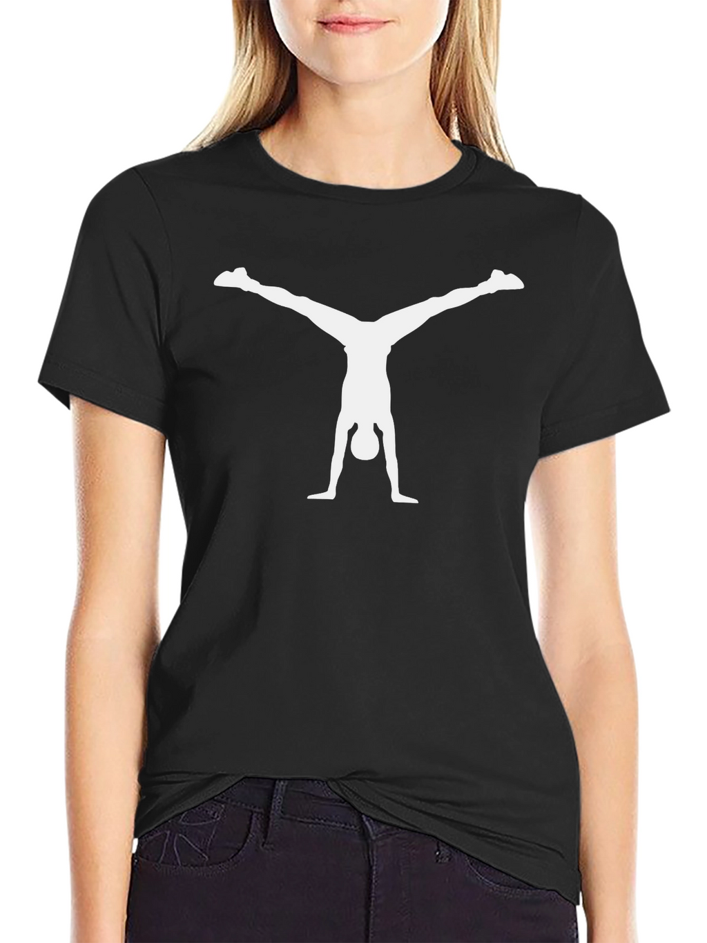 Gymnast Handstand Graphic Tee - Unisex Black T-Shirt