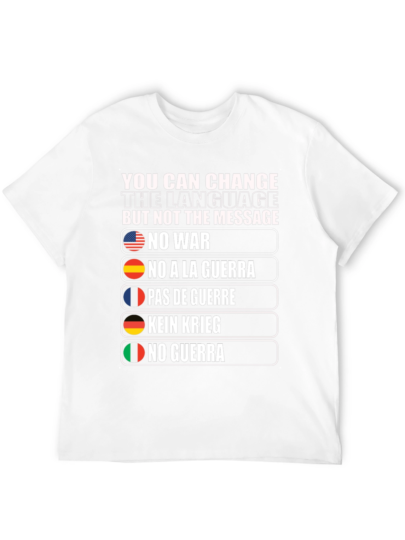 No War Graphic T-Shirt - Languages of Peace