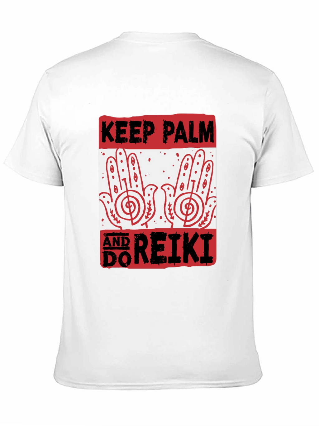 Keep Palm and Do Reiki Black Graphic Tee