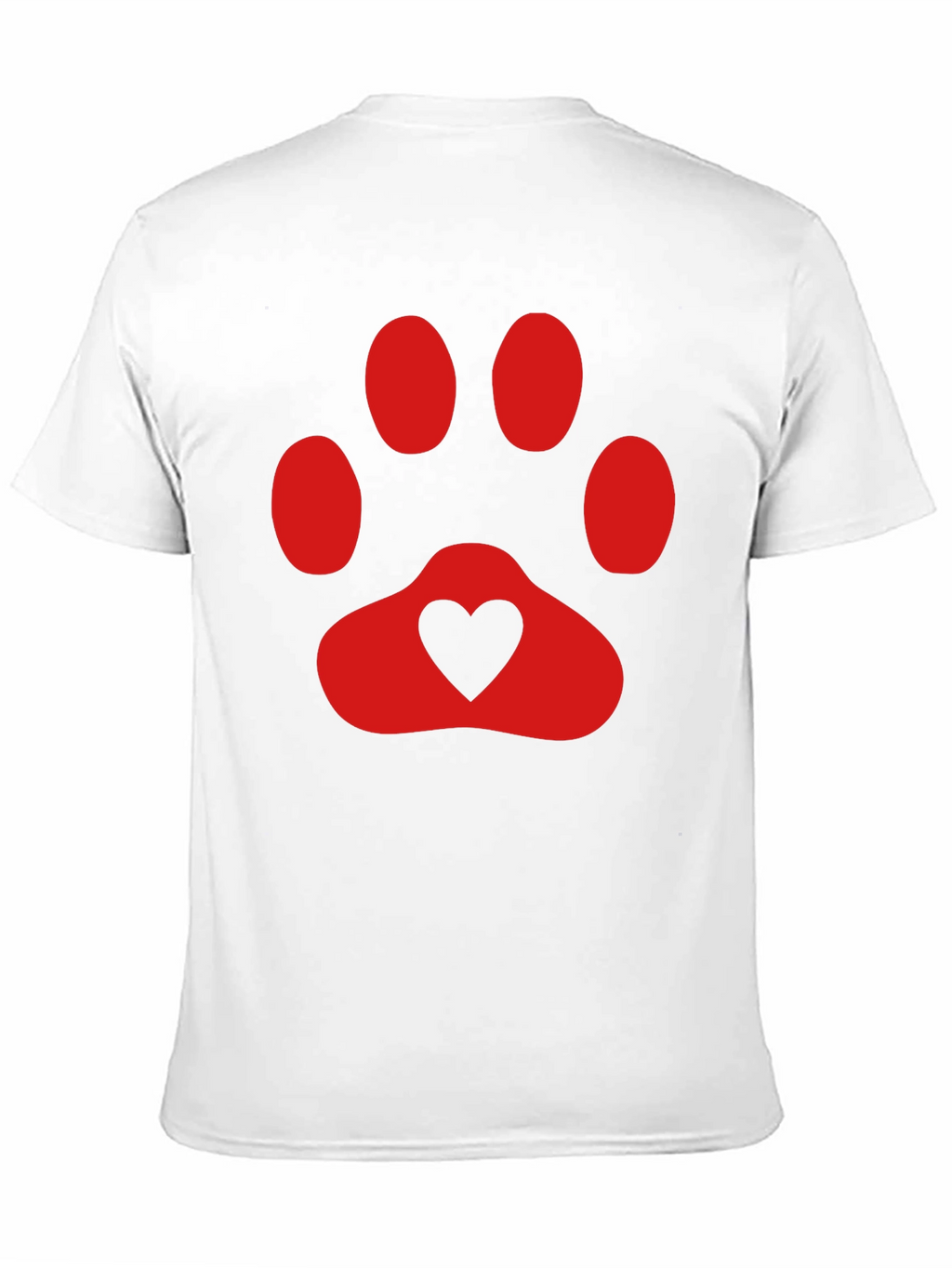Heart Paw Print T-Shirt - Black
