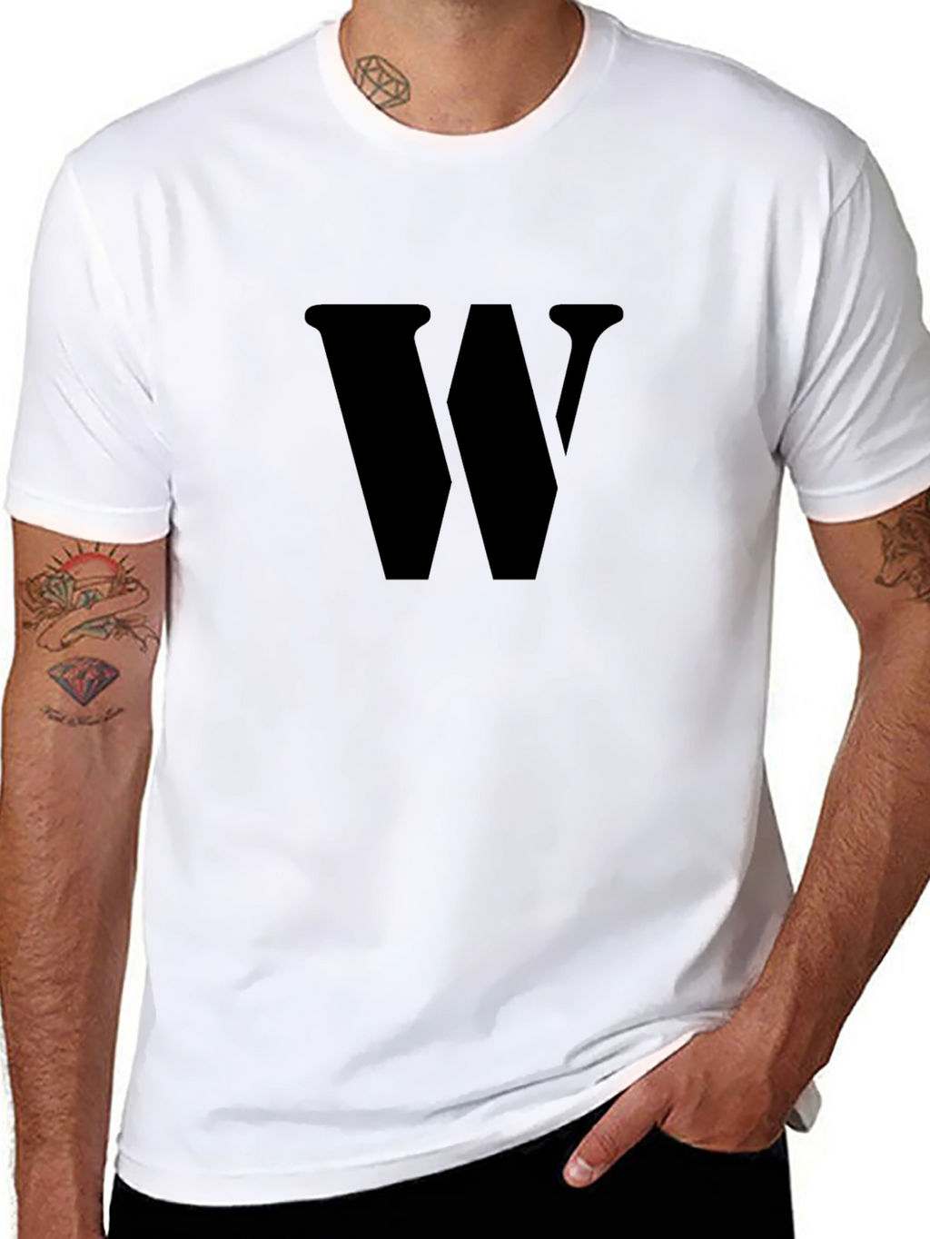Bold Black W T-Shirt