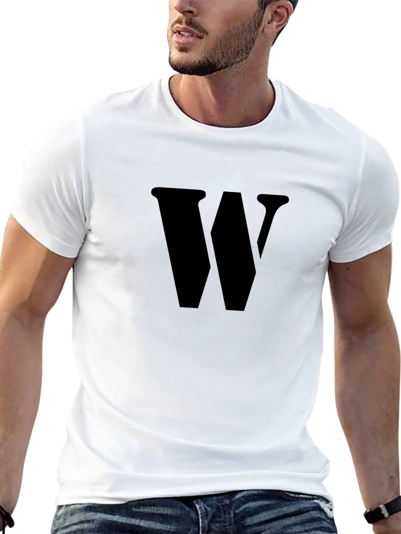 Bold Black W T-Shirt