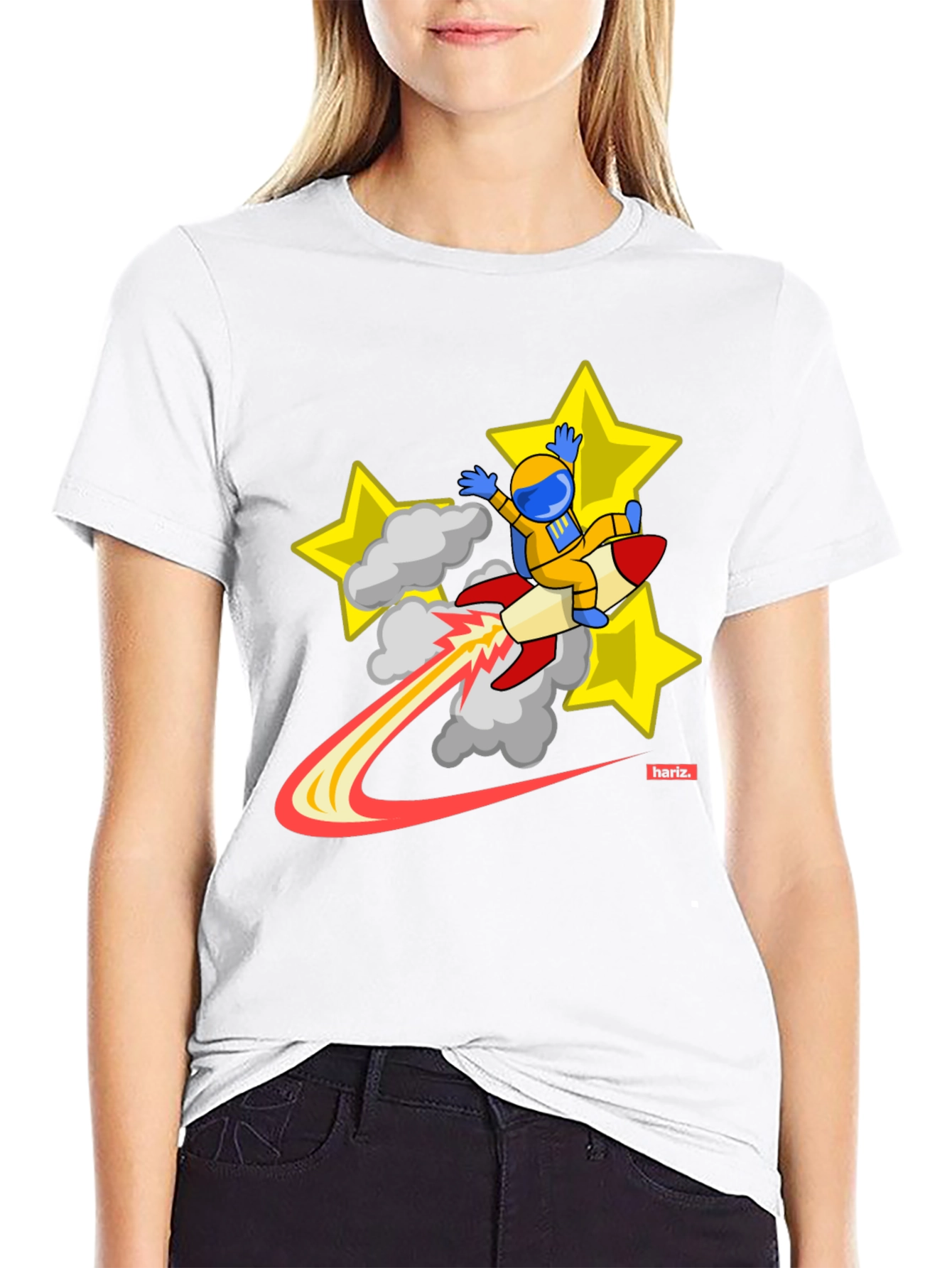 Astronaut Rocket Ride Graphic T-Shirt