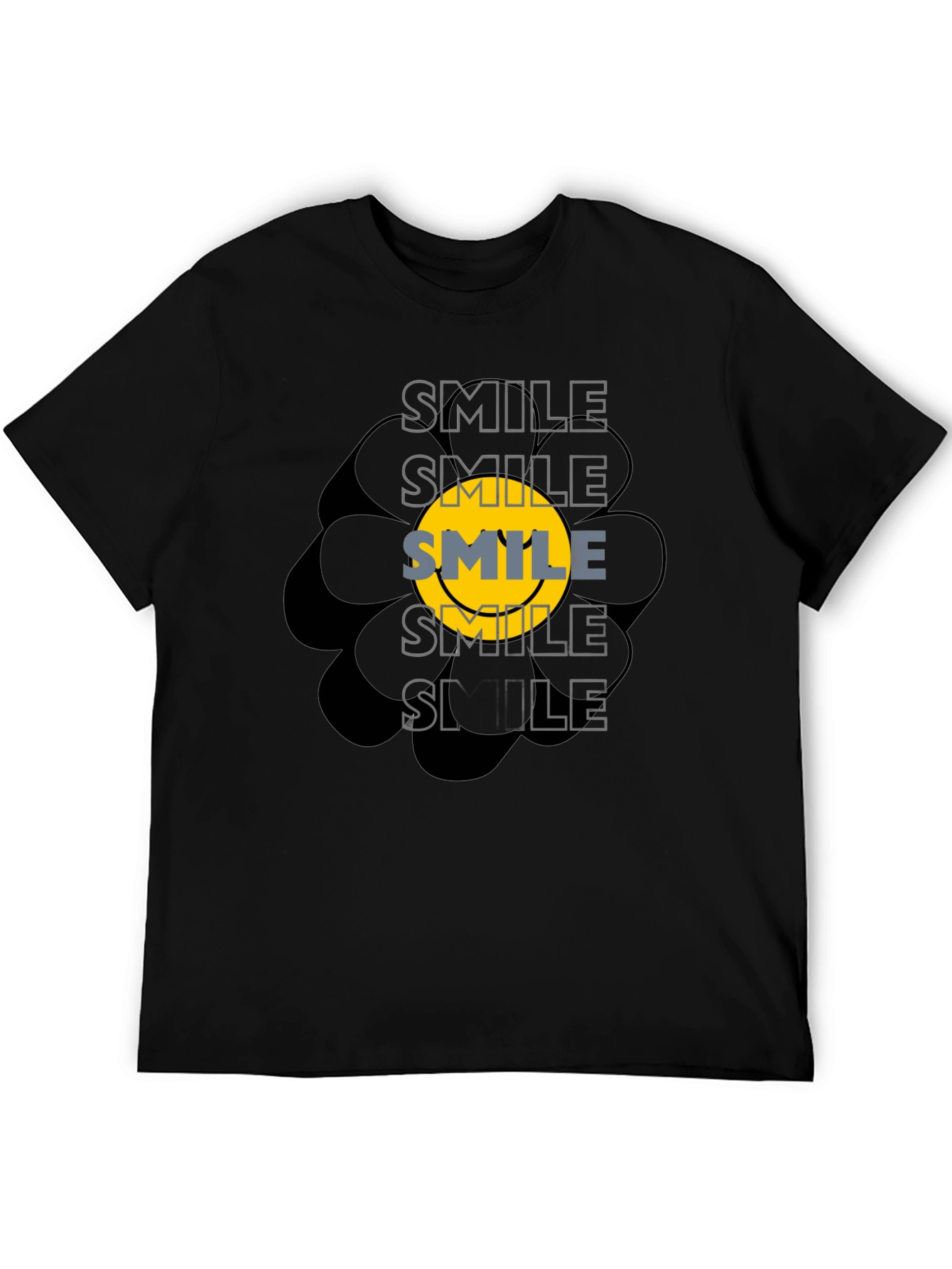 Smile Graphic Black T-Shirt