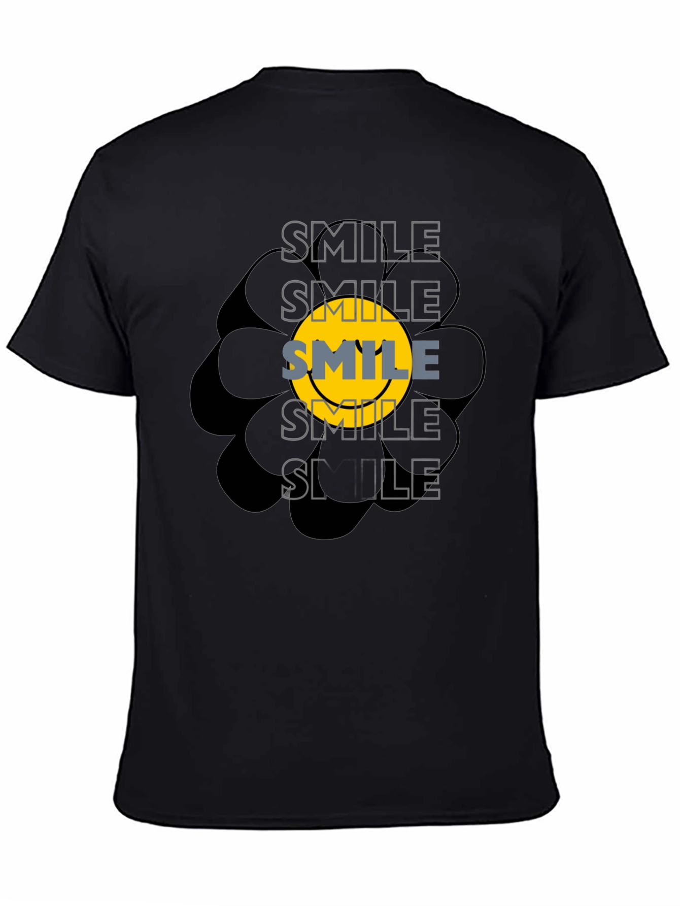 Smile Graphic Black T-Shirt