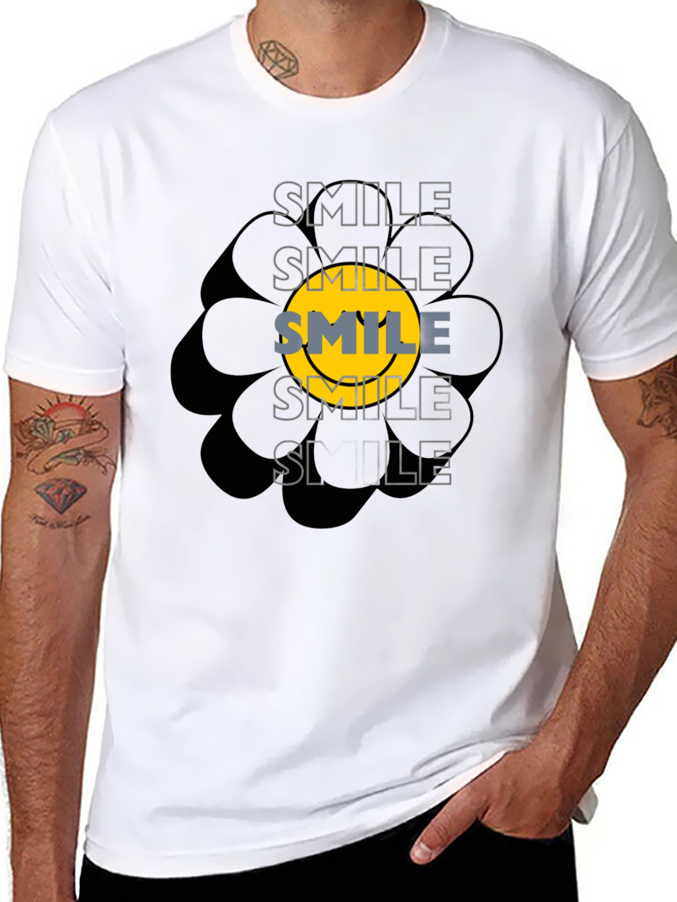 Smile Graphic Black T-Shirt