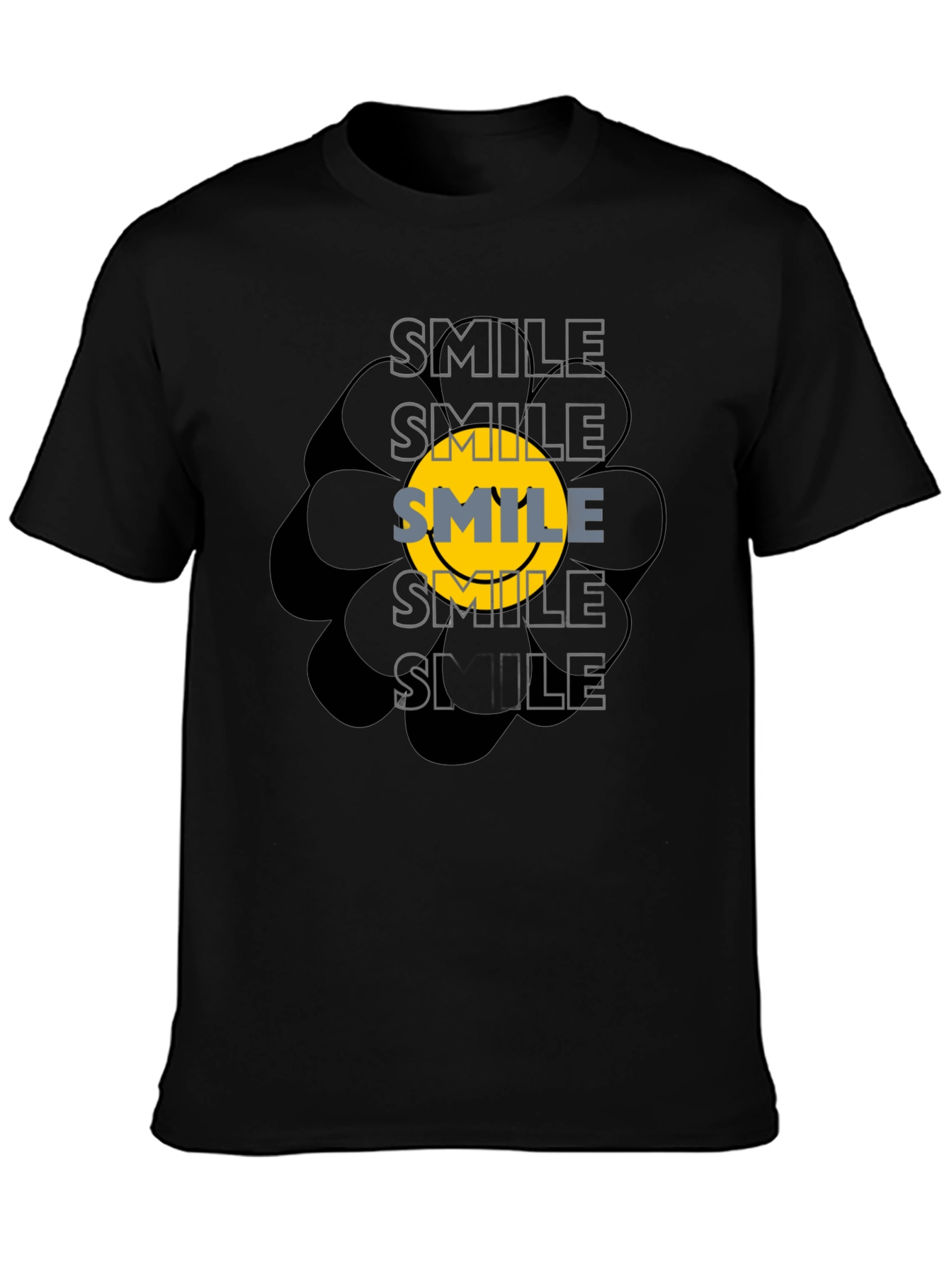 Smile Graphic Black T-Shirt