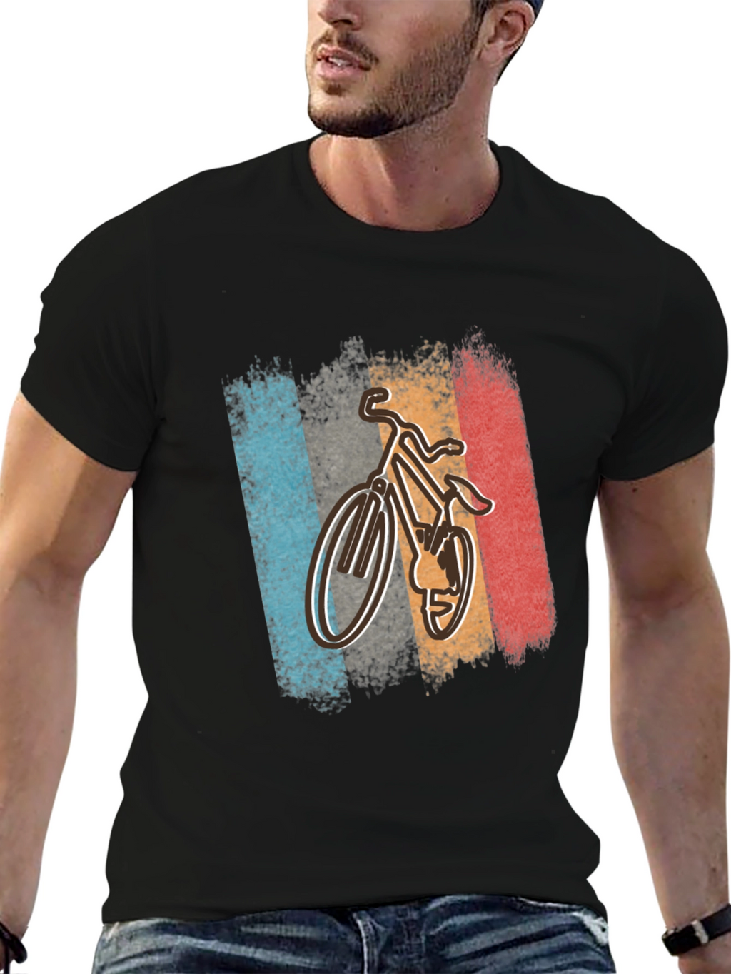 Retro Bicycle Graphic Tee - Classic Style