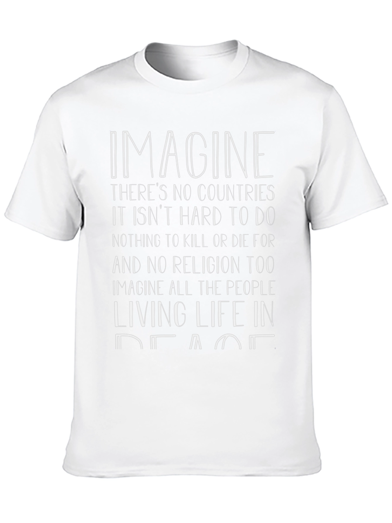 Imagine Peace T-Shirt - No Countries No Religion