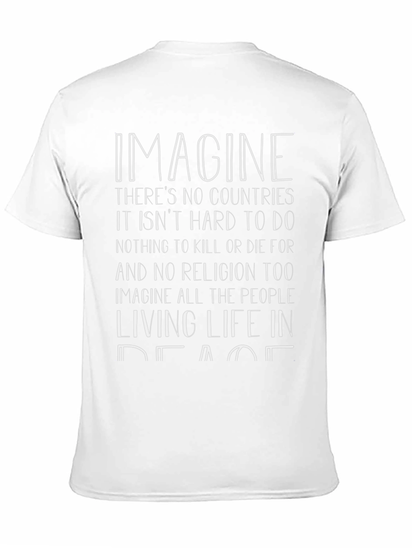 Imagine Peace T-Shirt - No Countries No Religion