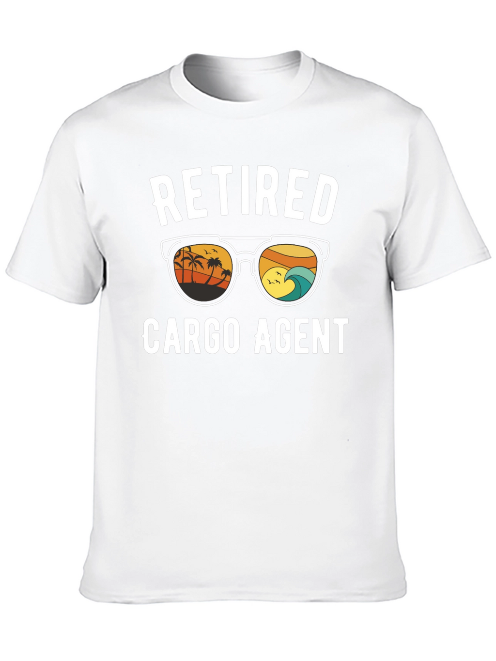 Retired Cargo Agent T-Shirt - Beach Design
