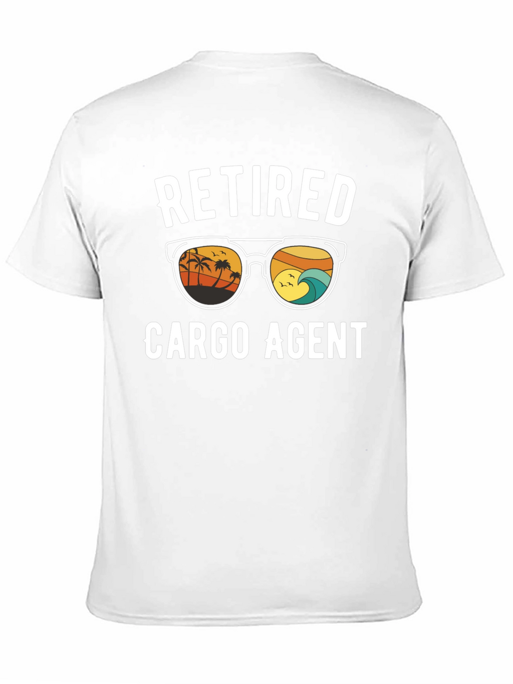 Retired Cargo Agent T-Shirt - Beach Design