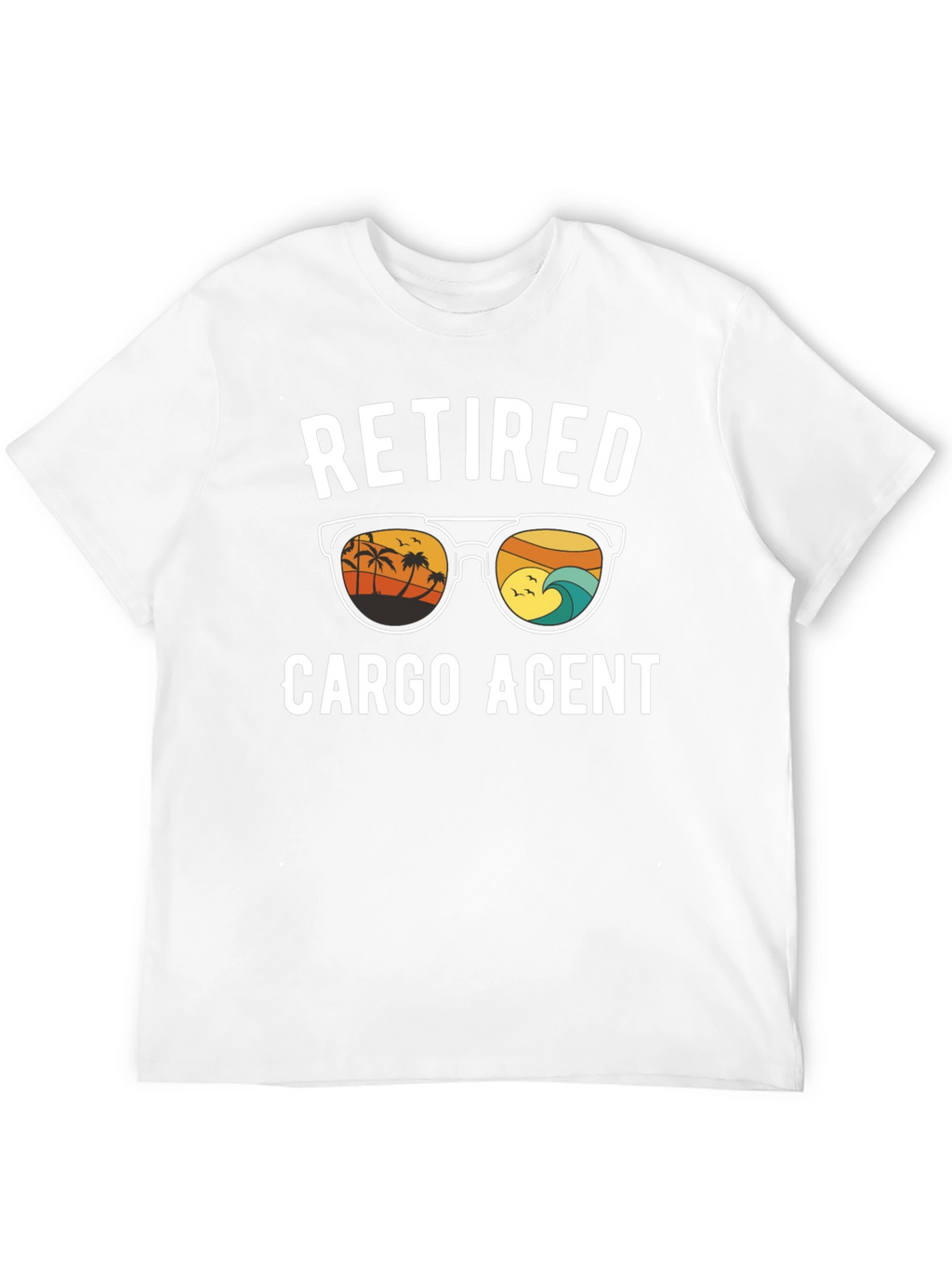 Retired Cargo Agent T-Shirt - Beach Design