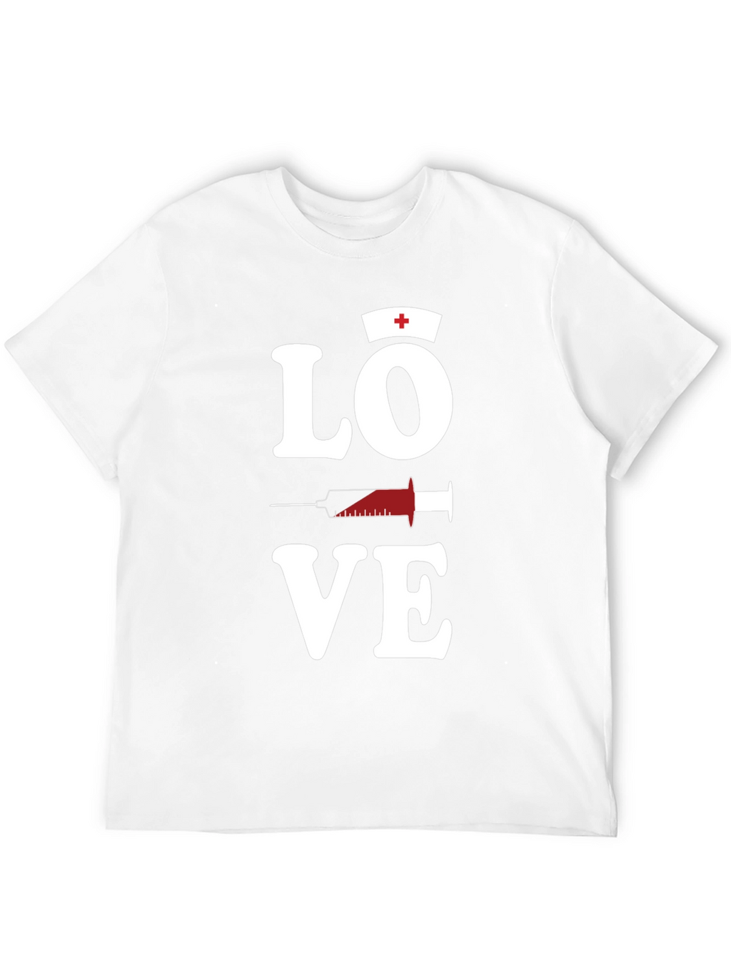 Love Nurse T-Shirt Black Cotton Blend Mens Graphic Tee