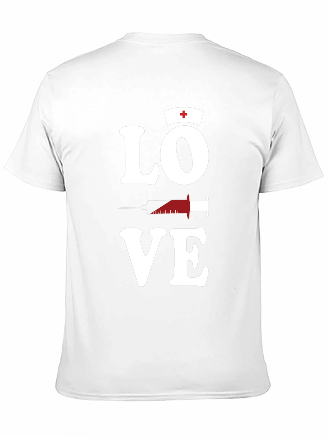 Love Nurse T-Shirt Black Cotton Blend Mens Graphic Tee
